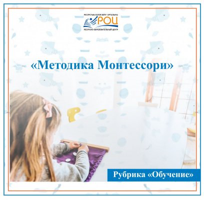 В рубрике «Обучение»:  «Методика Монтессори» 